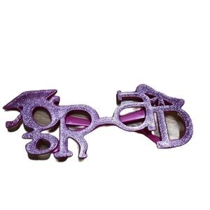 Grad Glasses Pink Glitter Graduation Kids